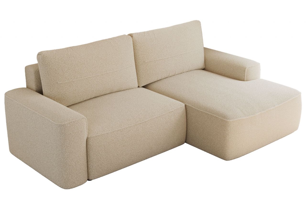 Narożnik BELLUNO L - strona prawa - beżowy, boucle