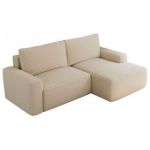 Narożnik BELLUNO L - strona prawa - beżowy, boucle