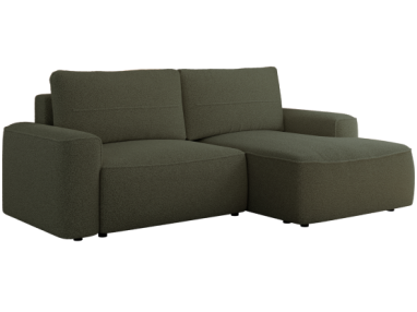 Narożnik BELLUNO L - strona prawa - ciemnozielony, boucle