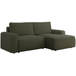 Narożnik BELLUNO L - strona prawa - ciemnozielony, boucle