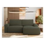 Narożnik BELLUNO L - strona prawa - ciemnozielony, boucle