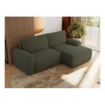 Narożnik BELLUNO L - strona prawa - ciemnozielony, boucle