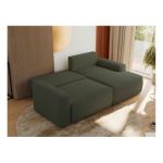 Narożnik BELLUNO L - strona prawa - ciemnozielony, boucle