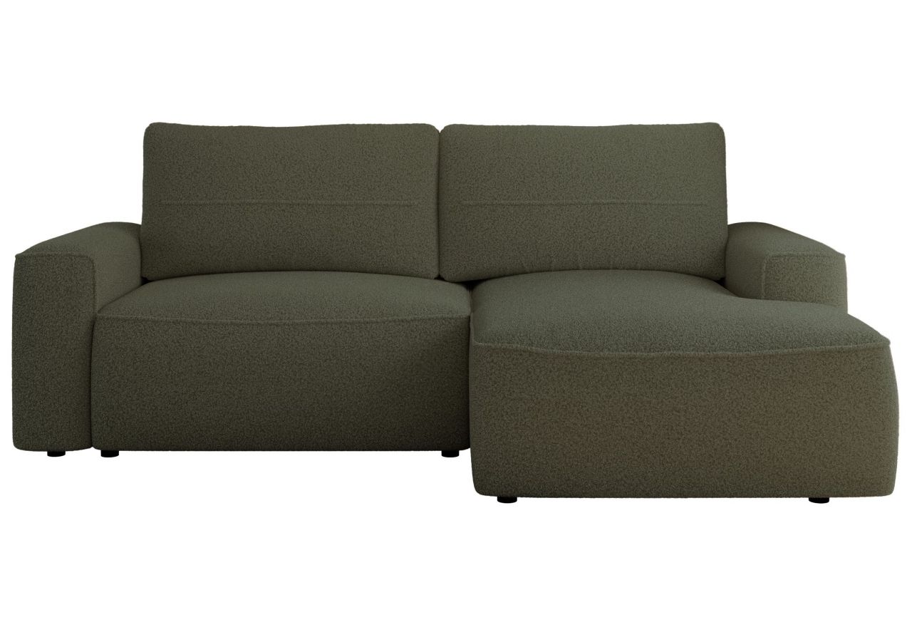 Narożnik BELLUNO L - strona prawa - ciemnozielony, boucle