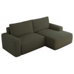 Narożnik BELLUNO L - strona prawa - ciemnozielony, boucle