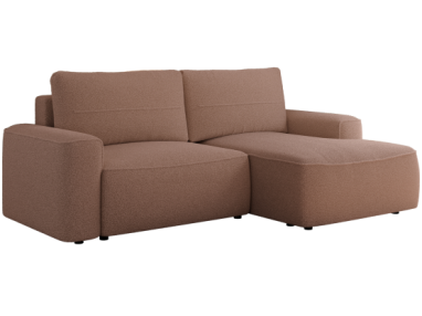 Narożnik BELLUNO L - strona prawa - różowy, boucle