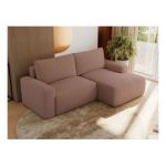 Narożnik BELLUNO L - strona prawa - różowy, boucle