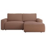 Narożnik BELLUNO L - strona prawa - różowy, boucle