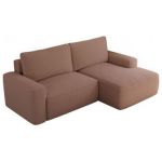 Narożnik BELLUNO L - strona prawa - różowy, boucle