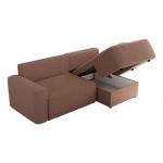 Narożnik BELLUNO L - strona prawa - różowy, boucle