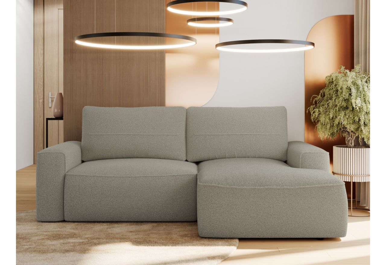 Narożnik BELLUNO L - strona prawa - szary, boucle