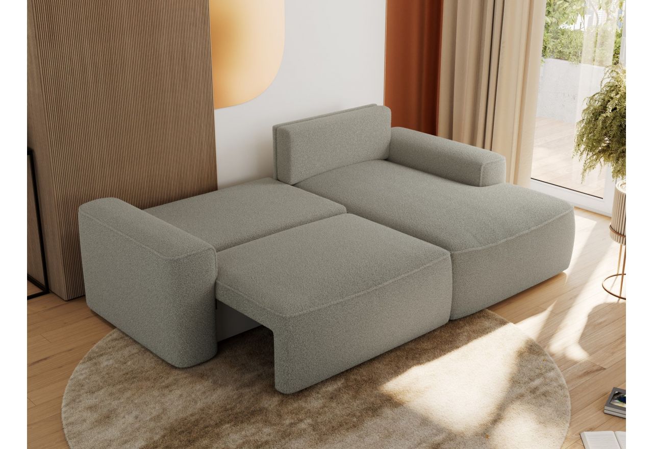 Narożnik BELLUNO L - strona prawa - szary, boucle