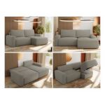 Narożnik BELLUNO L - strona prawa - szary, boucle