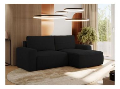 Narożnik BELLUNO L - strona prawa - czarny, boucle