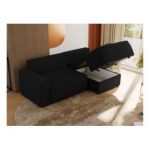 Narożnik BELLUNO L - strona prawa - czarny, boucle