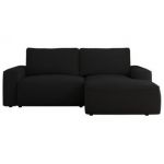 Narożnik BELLUNO L - strona prawa - czarny, boucle