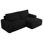 Narożnik BELLUNO L - strona prawa - czarny, boucle