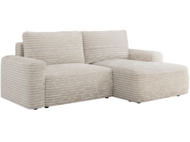 Narożnik BELLUNO L - strona prawa - beżowy, sztruks