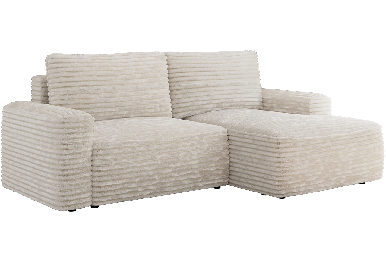 Narożnik BELLUNO L - strona prawa - beżowy, sztruks