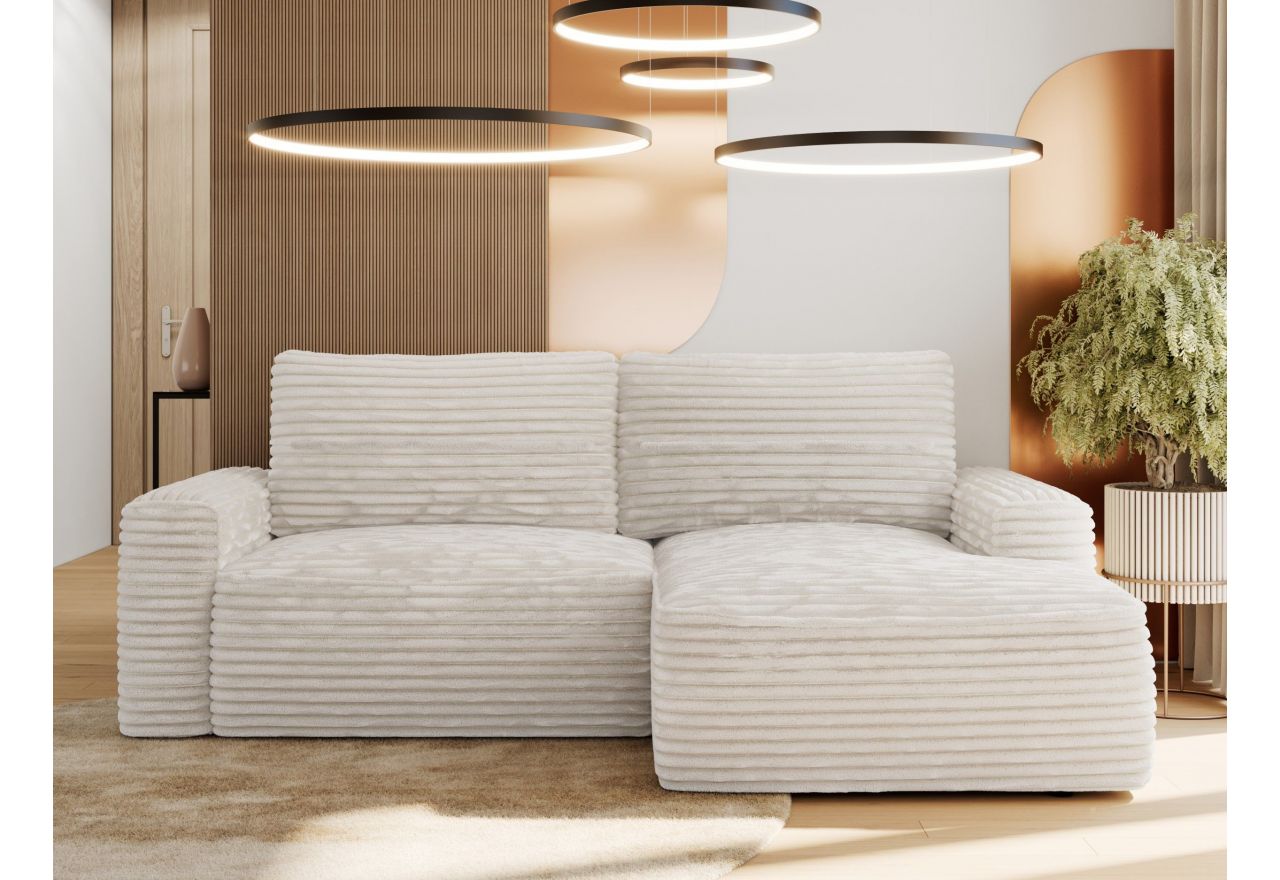 Narożnik BELLUNO L - strona prawa - beżowy, sztruks