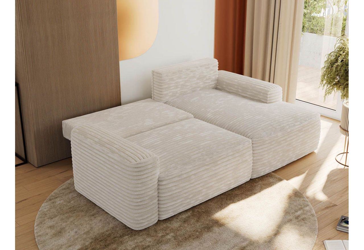 Narożnik BELLUNO L - strona prawa - beżowy, sztruks