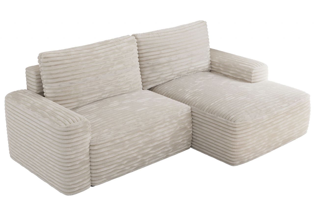 Narożnik BELLUNO L - strona prawa - beżowy, sztruks