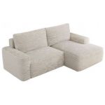 Narożnik BELLUNO L - strona prawa - beżowy, sztruks