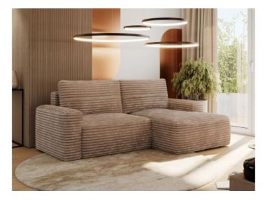 Narożnik BELLUNO L - strona prawa - brązowy, sztruks