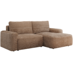 Narożnik BELLUNO L - strona prawa - brązowy, sztruks