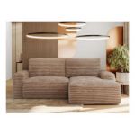 Narożnik BELLUNO L - strona prawa - brązowy, sztruks