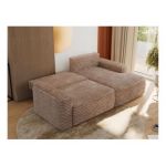 Narożnik BELLUNO L - strona prawa - brązowy, sztruks