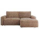 Narożnik BELLUNO L - strona prawa - brązowy, sztruks