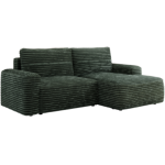 Narożnik BELLUNO L - strona prawa - ciemnozielony, sztruks