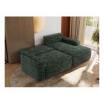 Narożnik BELLUNO L - strona prawa - ciemnozielony, sztruks