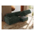 Narożnik BELLUNO L - strona prawa - ciemnozielony, sztruks