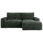 Narożnik BELLUNO L - strona prawa - ciemnozielony, sztruks
