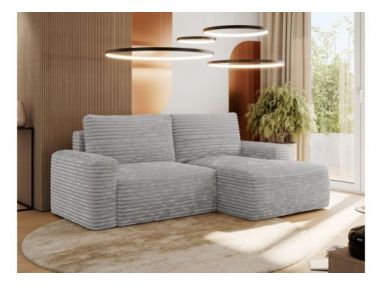 Narożnik BELLUNO L - strona prawa - jasnoszary, sztruks