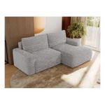 Narożnik BELLUNO L - strona prawa - jasnoszary, sztruks