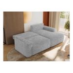 Narożnik BELLUNO L - strona prawa - jasnoszary, sztruks