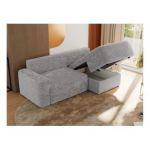 Narożnik BELLUNO L - strona prawa - jasnoszary, sztruks