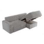 Narożnik BELLUNO L - strona prawa - jasnoszary, sztruks
