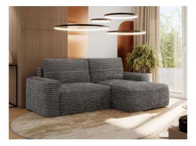 Narożnik BELLUNO L - strona prawa - szary, sztruks