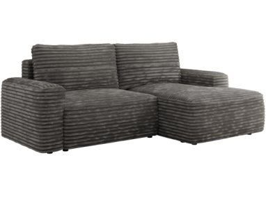 Narożnik BELLUNO L - strona prawa - szary, sztruks