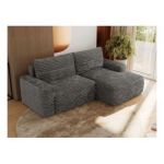 Narożnik BELLUNO L - strona prawa - szary, sztruks