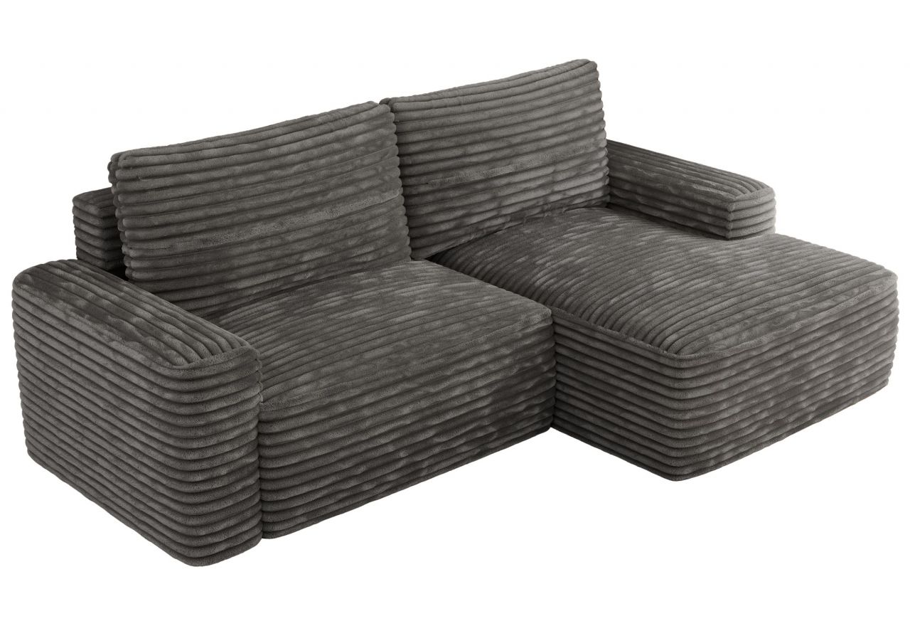 Narożnik BELLUNO L - strona prawa - szary, sztruks