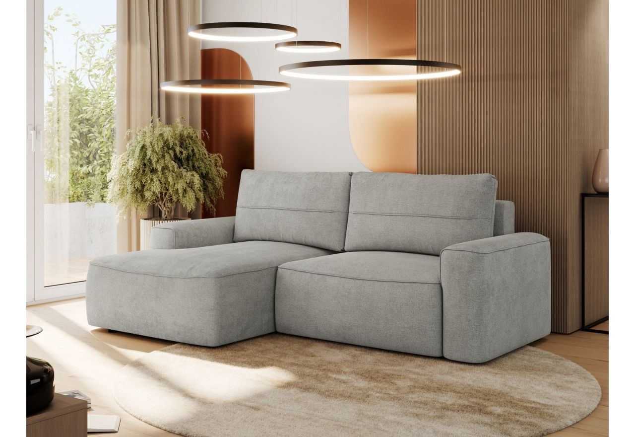 Narożnik BELLUNO L - strona lewa - jasnoszary, struktura