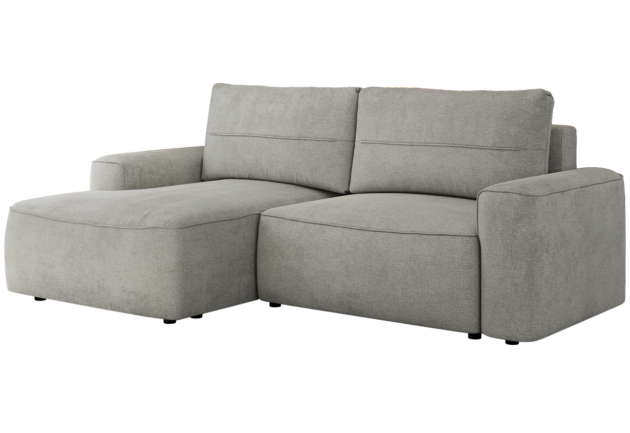 Narożnik BELLUNO L - strona lewa - jasnoszary, struktura