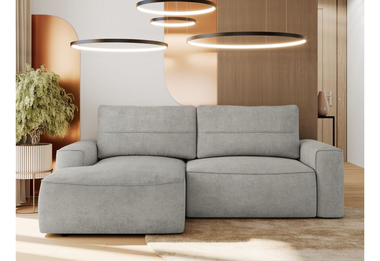 Narożnik BELLUNO L - strona lewa - jasnoszary, struktura