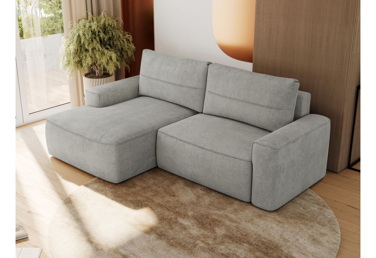 Narożnik BELLUNO L - strona lewa - jasnoszary, struktura