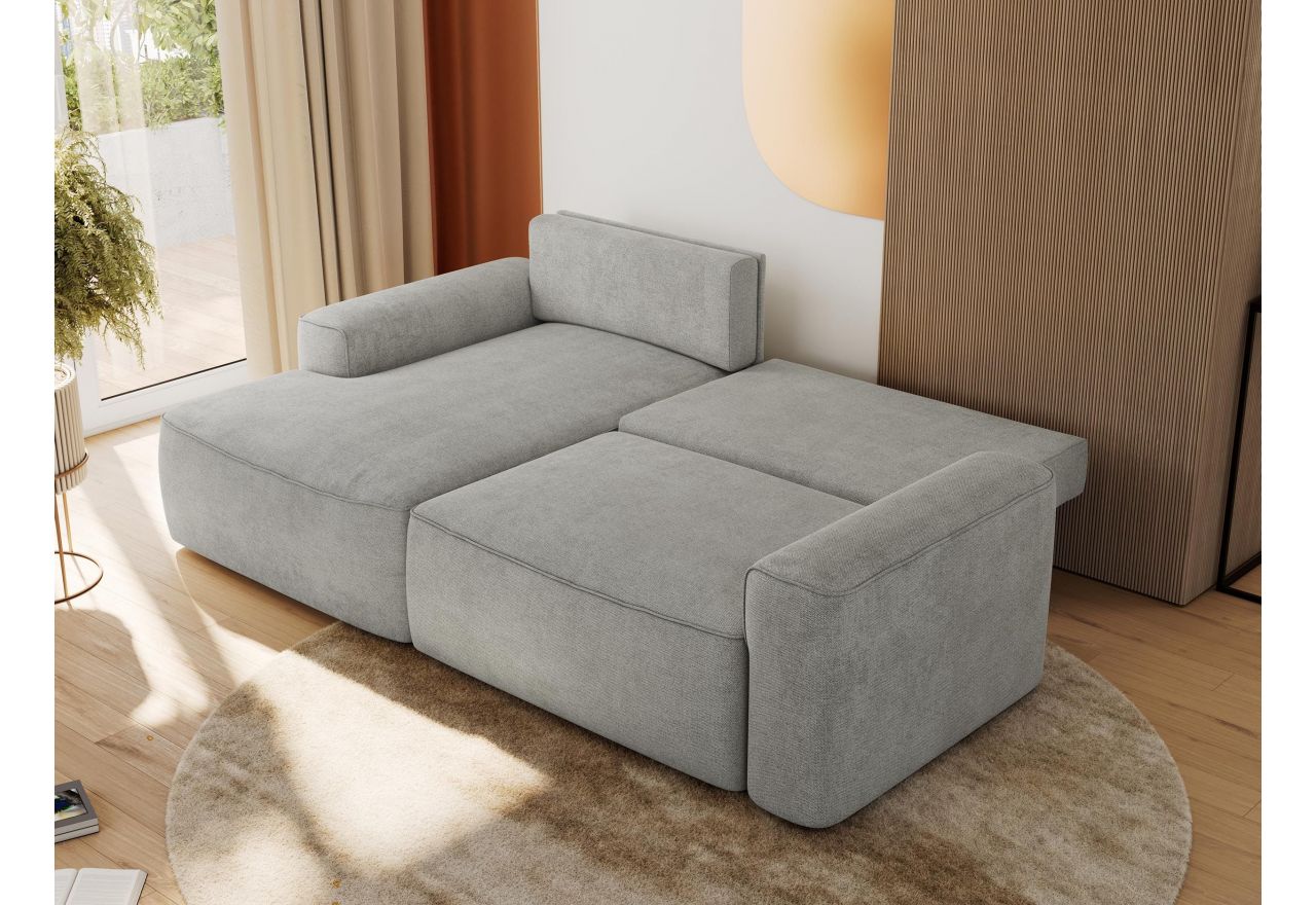 Narożnik BELLUNO L - strona lewa - jasnoszary, struktura